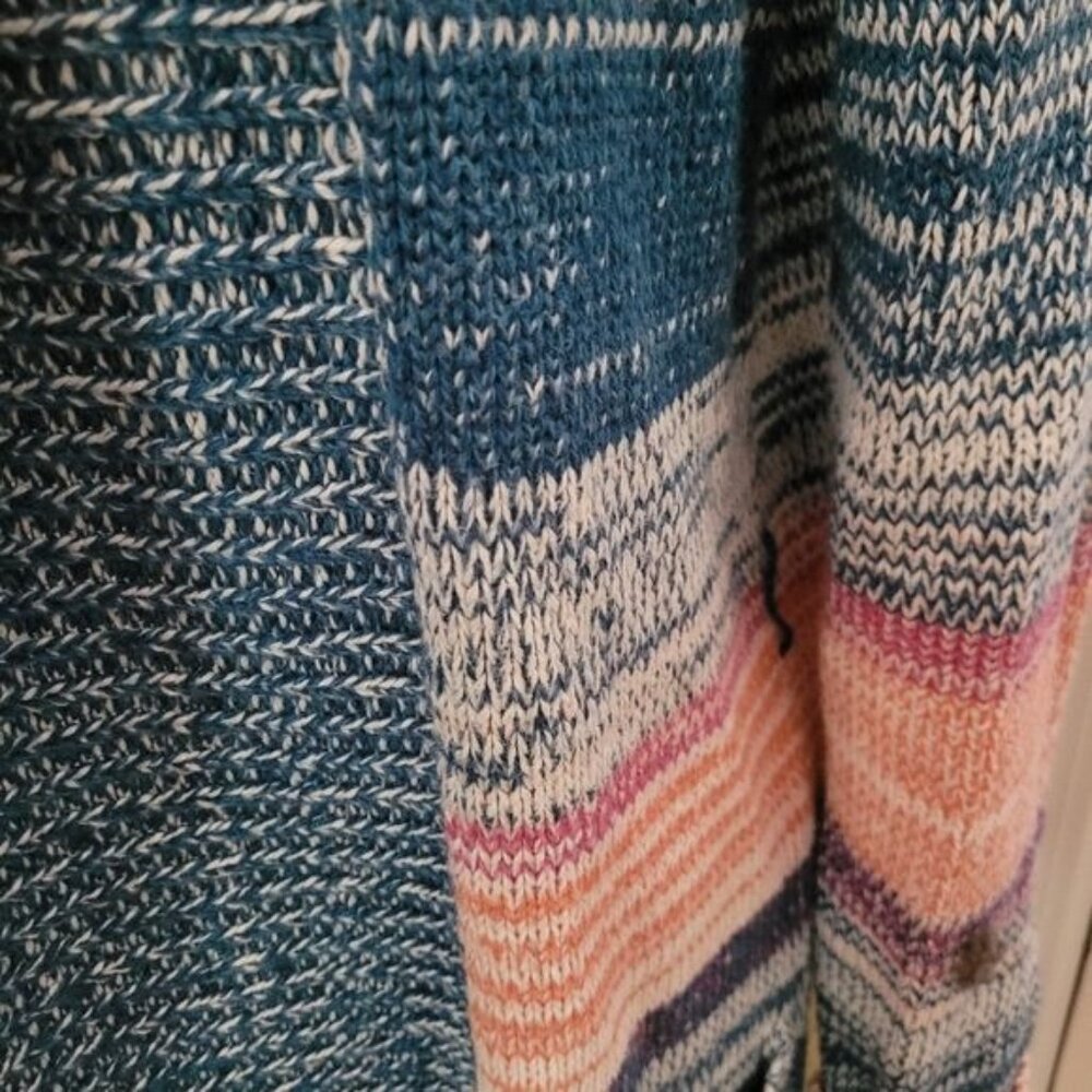 Sundance Anthropologie Long Knit Cardigan Duster Striped XS No Belt - Picture 4 of 8